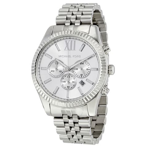 michael kors silver mens watch